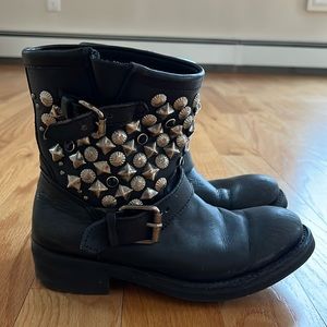 Ash studded moto boots